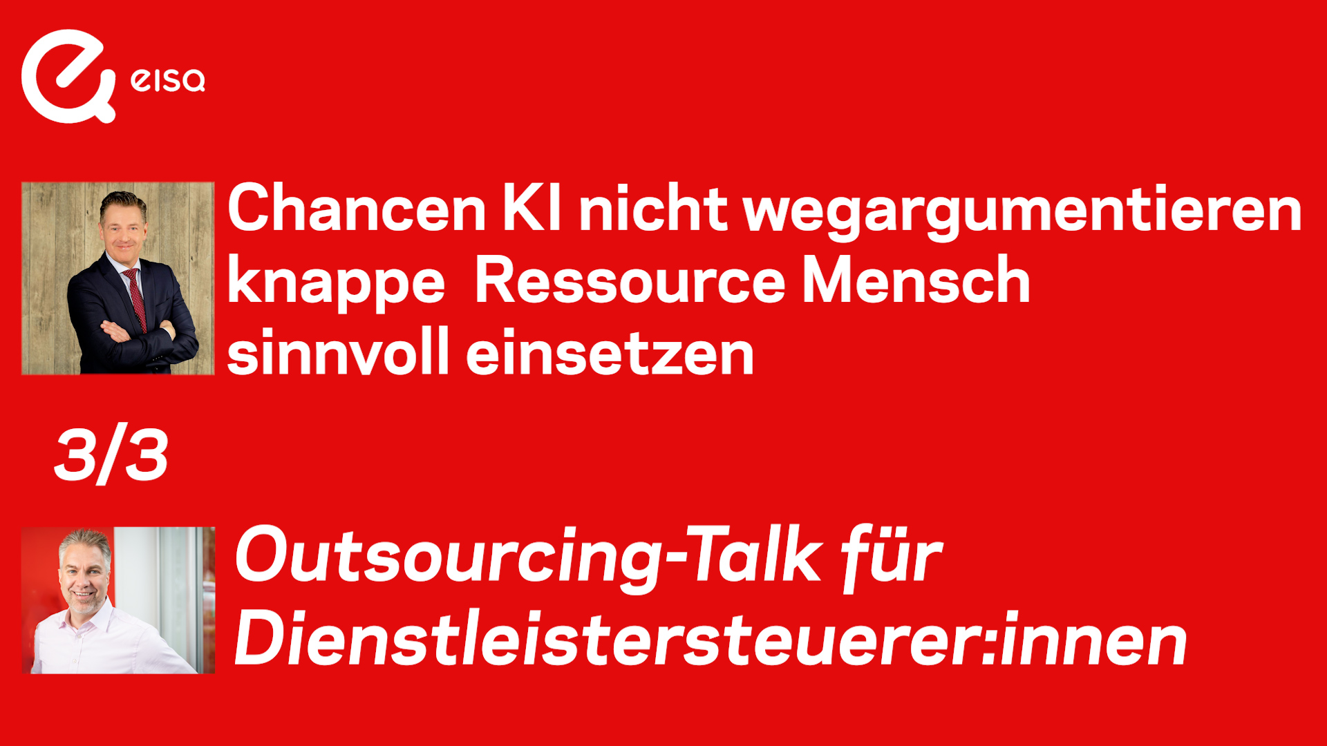 Chancen KI nicht wegargumentieren, Ressource Mensch sinnvoll nutzen - Outsourcing Talk mit Christoph Vonheder und Bernhard Gandolf